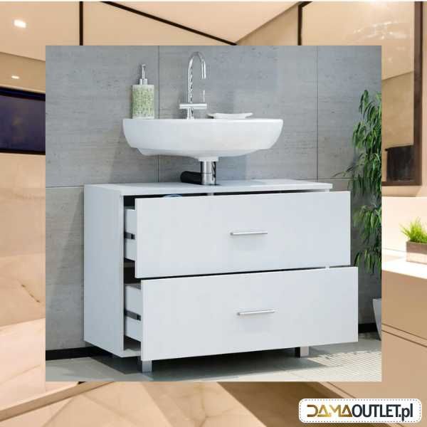 SZAFKA pod umywalkę komoda biały 80 cm DUŻY wybór DaMaOutlet.pl