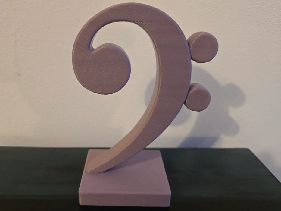 Escultura Elegante de Clave de Fá - Música Abstrata