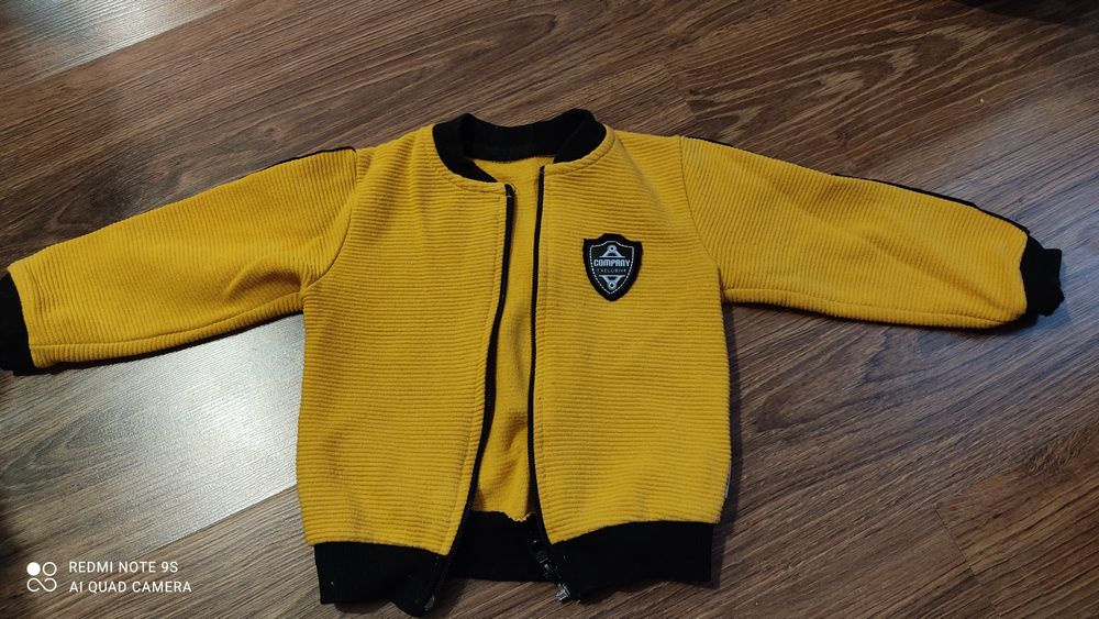 Bluza chłopięca musztardowa r.86/18-24m