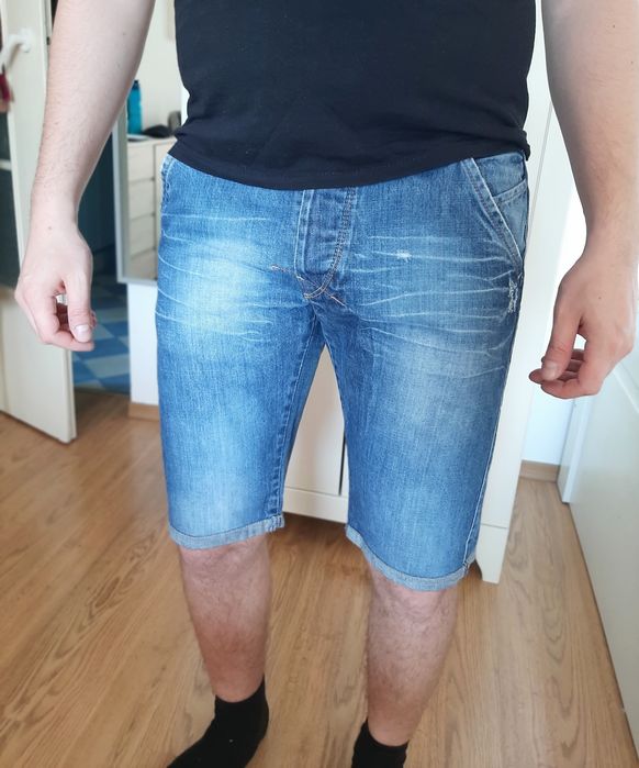 Armani Jeans spodenki Armani shorts szorty jeansowe 100% bawełna 32 S