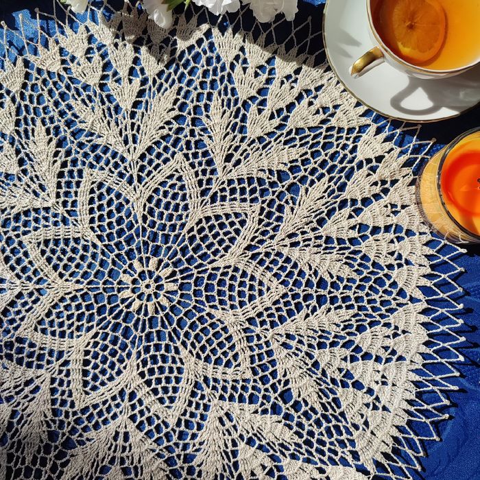 Serwetka szydełkowa ecru 49 cm