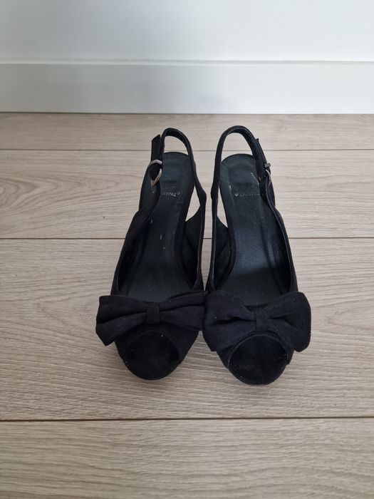 Sandalia preta camurça n°36