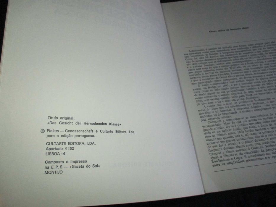 Livro O Rosto da Classe Dirigente George Grosz