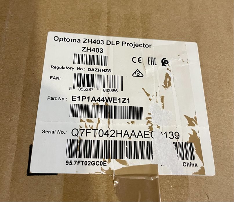 Projektor laserowy OPTOMA ZH403, Full HD rok 2023, mały przebieg, FVAT