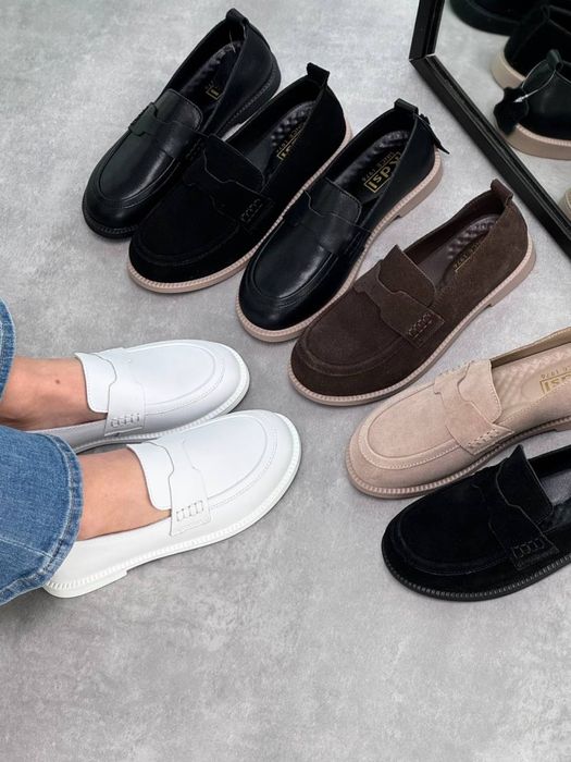 Мокасини натуральна замша | шкіра