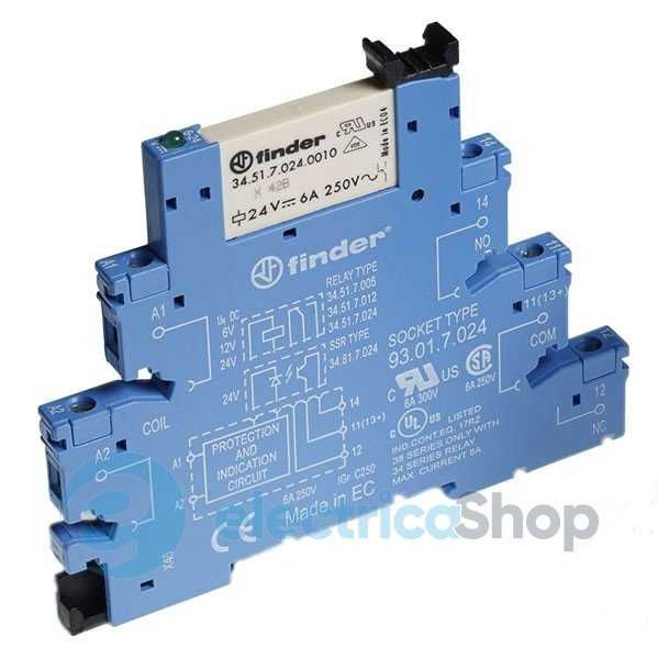 Реле Модуль интерфейсный 1ПК, 24V DC, 6A Finder 385170240050: 200 грн ...