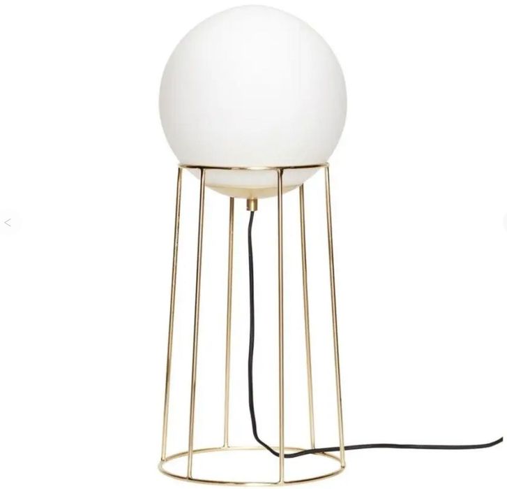 Lampa podłogowa, złota, szkło HUBSCH Ball Frame