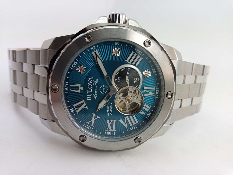 Часы с бриллиантовыми метками BULOVA 98D184 механика, автоподзавод