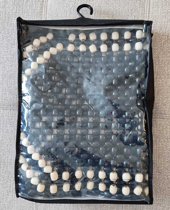 CarComfort Capa de assento de contas de madeira