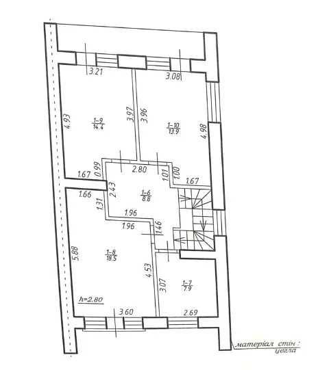 Продаж ЗДАНОГО та готового до ремонту БОКОВОГО таунхауса 136м2