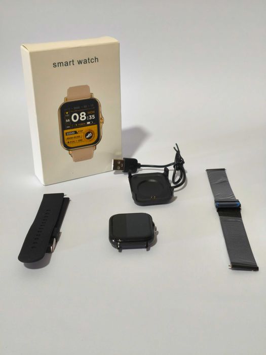 Smartwatch Bluetooth Novo – Inclui 2 Braceletes (Silicone + Metal)