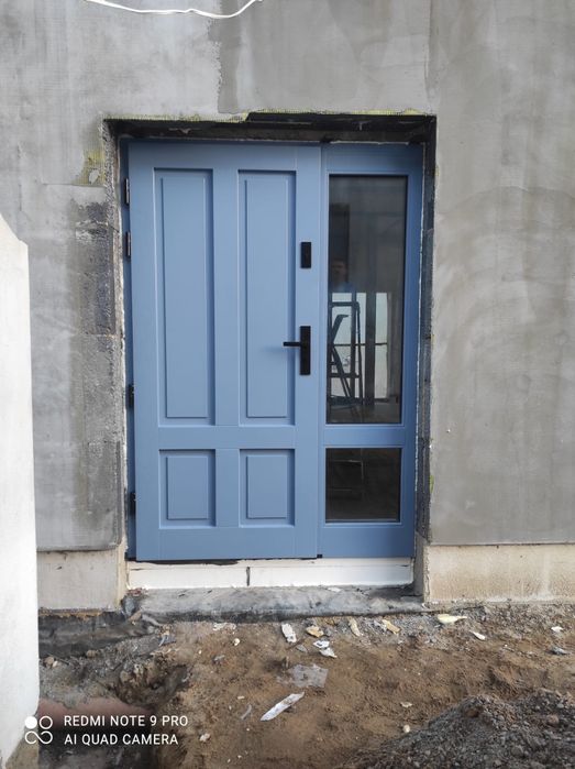 Drzwi zewnętrzne wejściowe drewniane dębowe dostawa gratis