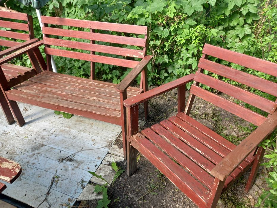 Meble ogrodowe Drewniane Parasol Zestaw Brąz Nysa