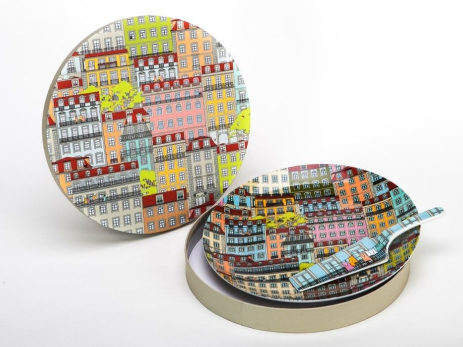 Conjunto para servir bolo Gato Preto "Lisboa "