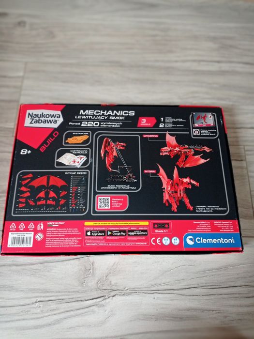 Klocki clementoni lewitujący smok 8+ . Stan bardzo dobry