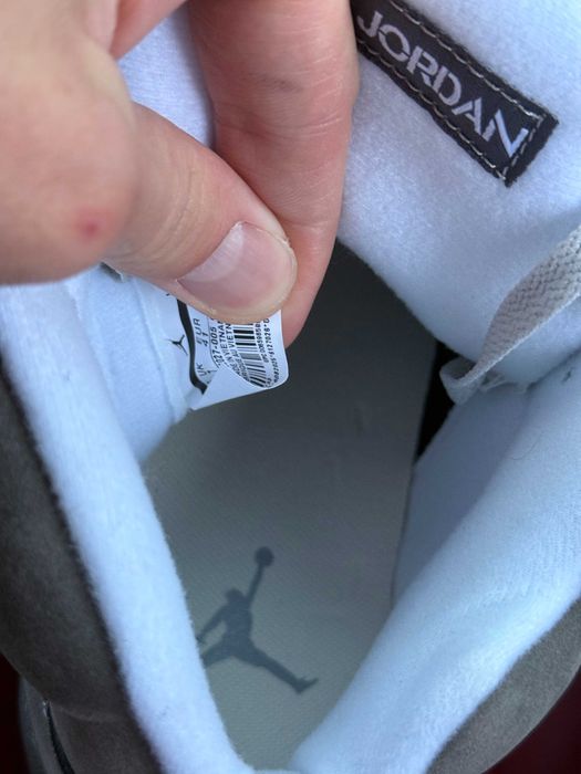 (БЕЗ ПЕРЕДОПЛАТИ) Nike Air Jordan 5 Retro Wolf Grey найк ейр джордан 5 ретро сірі замшеві кросівки з рефлективним язичком та прозорою підошвою