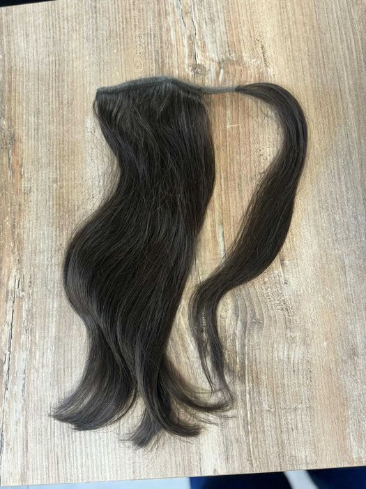 Kucyk naturalny Cameron Hair 40 cm naturalny brąz