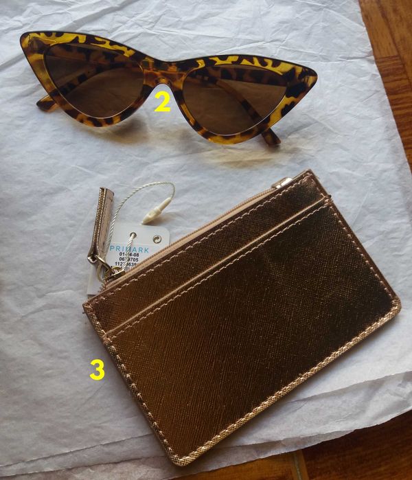 Brincos, carteira, moldura, carteira