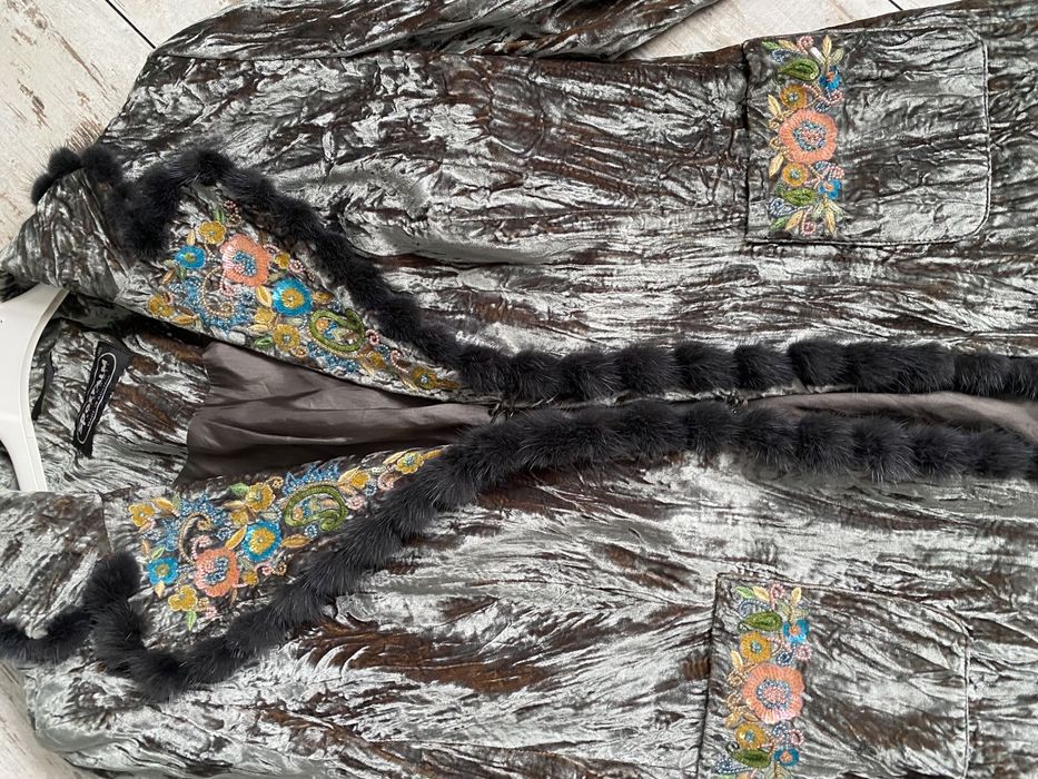 Sportalm marynarka welur futro naruralne futerko  żakiet cekiny 38 M