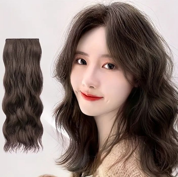 Kucyk maroon oscurio włosy falowane