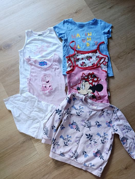 Zestaw ubrań dziewczynka 98 Myszka Minnie, Świnka Peppa