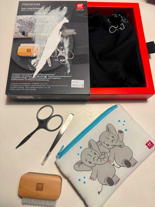 Zwilling twinox zestaw do manicure nożyczki dla dzieci pęseta szczoteczka 18056(12)