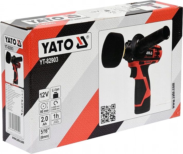 Polerka Akumulatorowa 12V 2Ah 2-Bieg Yt-82903 Yato