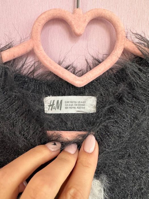 Світер кофтинка тепла hm H&M 110-116р пухнаста
