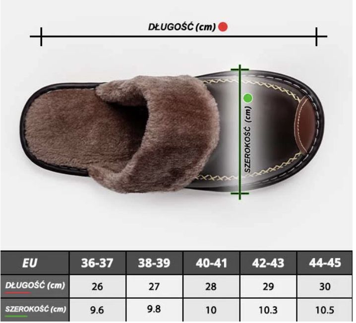 Kapcie obuwie domowe ciepłe