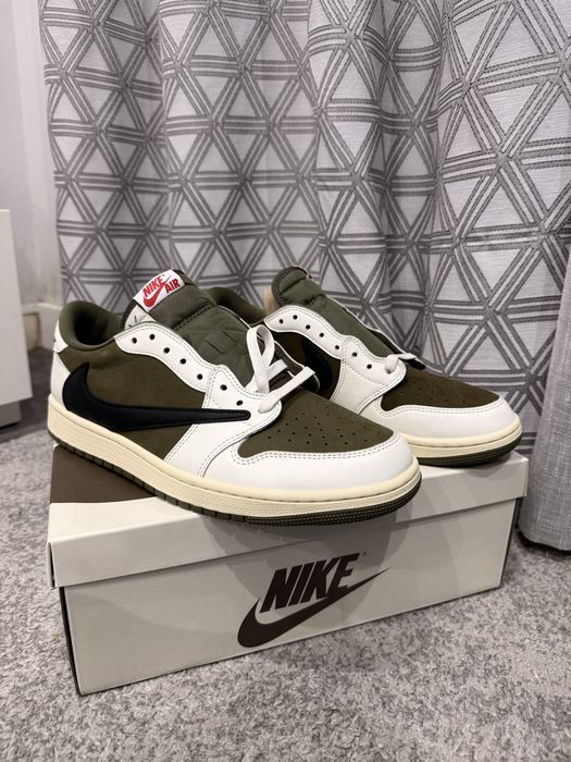 Nike Air Jordan 1 Low Travis Scott Olive – 45.5 – Como Novas