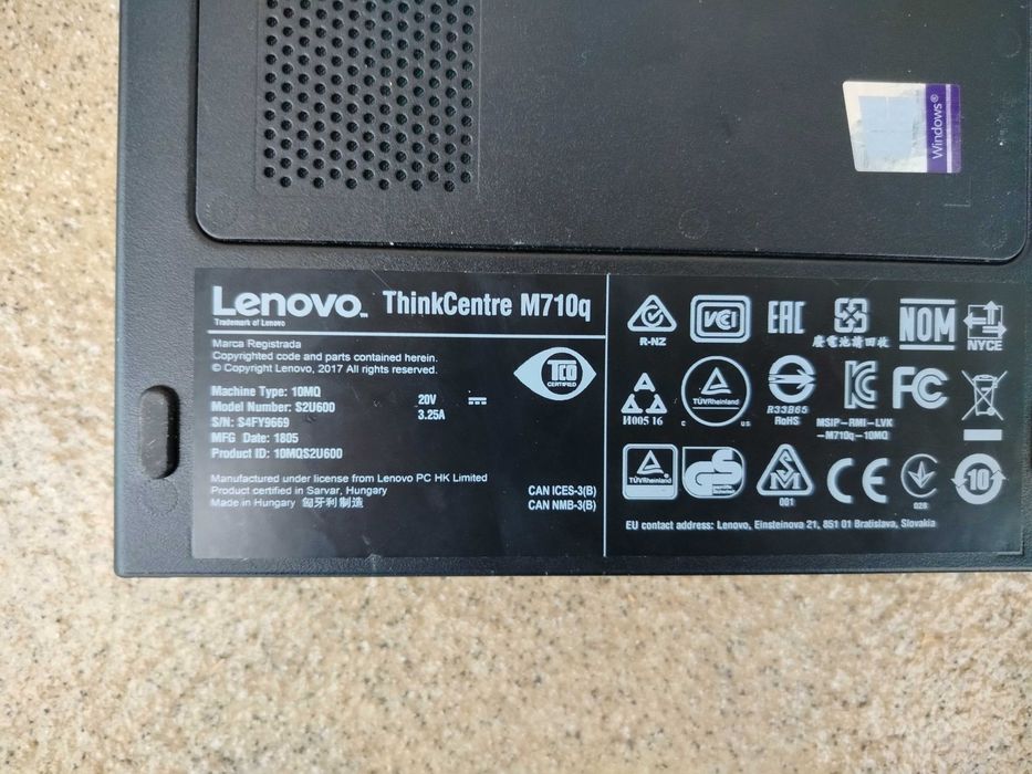 Stacjonarka Lenovo Thinkcentre M710q i5-7400T 16gb ram 512gb m2