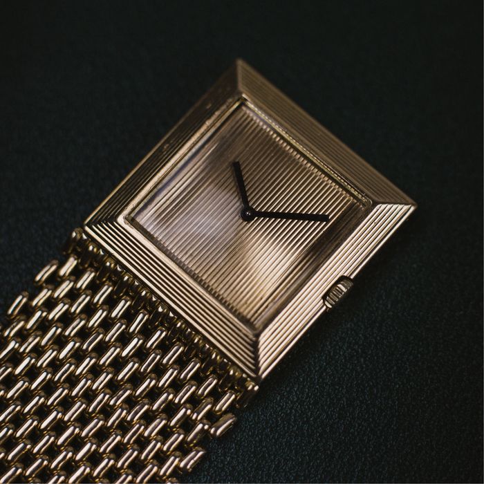 Relógio BOUCHERON Carrée Paris vintage em Ouro 18k - Raro