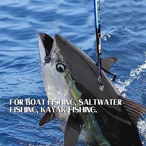 Gaff de pesca portátil com gancho de aço inoxidável, aderência antiderrapante, eixo de fibra de vidro 6' 1.83m
