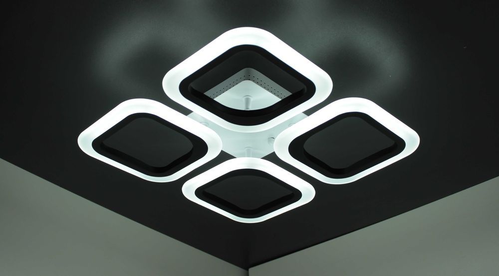 Led-060/4S без підсвічування основи 48Вт люстра смарт лед з пультом