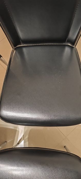 Cadeiras de mesa de jantar pele sintética