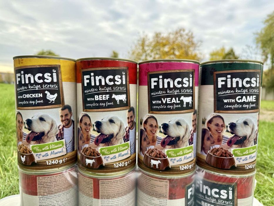 Найкращя ціна ! Finchi консерва 1240 г.—Якісний вологий корм для собак