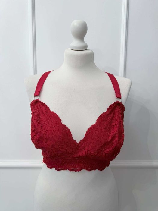 Biustonosz koronkowy w kolorze czerwonym - rozm. 70H