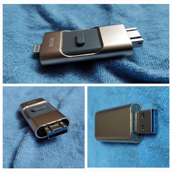Флешка для iPhone 3 в 1 Lightning Flash Drive USB-3.0 64 GB