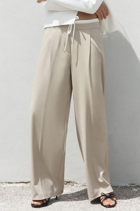 Штани брюки подвійний пояс Zara