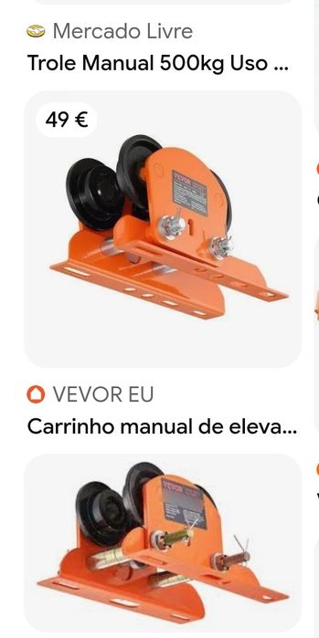 kit é um carrinho manual VEVOR (trole) para guincho elétrico