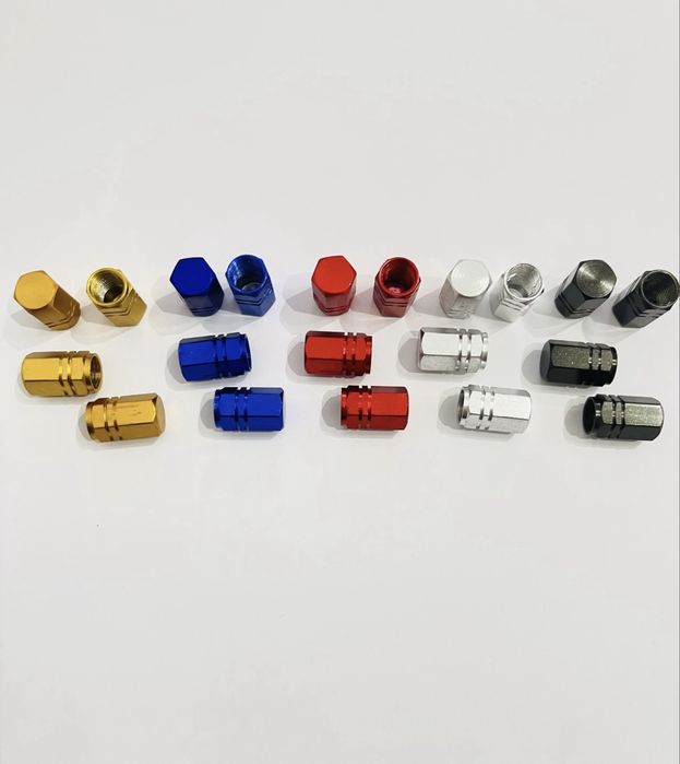 4 tampas de valvulas em aluminio