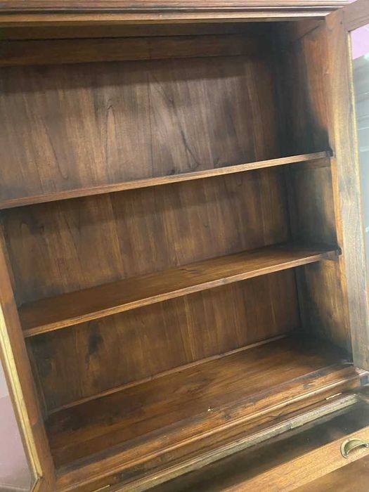 Piękny kredens drewniany tekowy z roletą lity teak kolonialny FV DOWÓZ