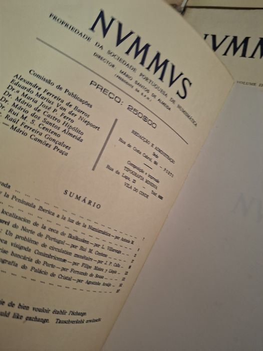 11 números da revista NVMMVS numismática