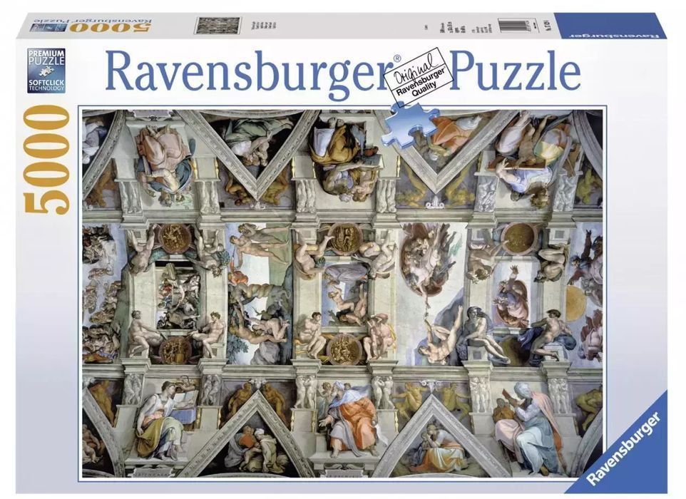 Puzzle 5000 elementów. Kaplica Sykstyńska. Ravensburger