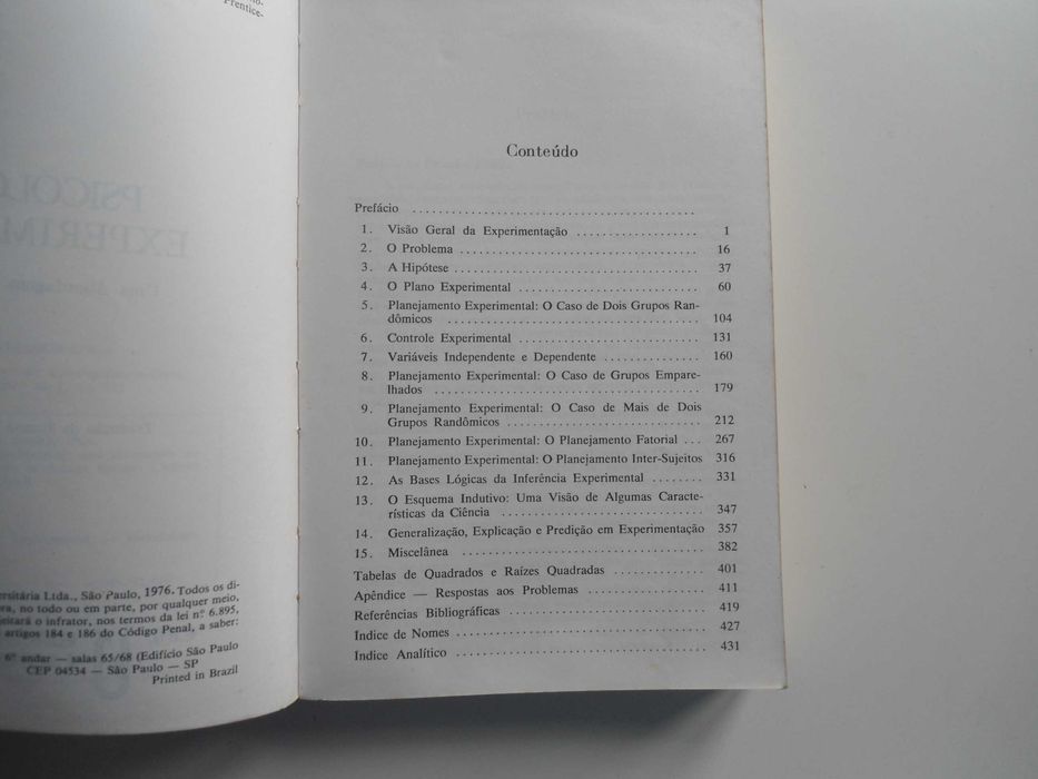 Psicologia Experimental(Uma abordagem metodológica) de F J McGuigan