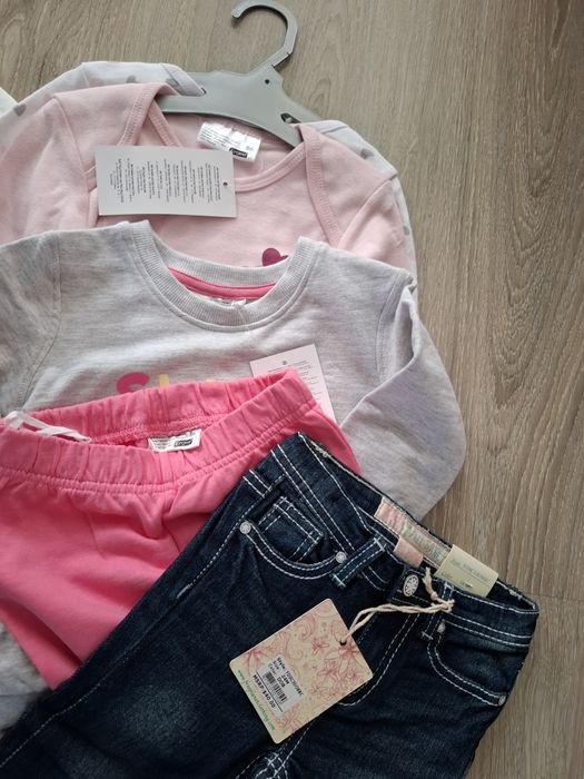 86 92 zestaw paka komplet nowych ubranek ciuchów dla dziewczynki