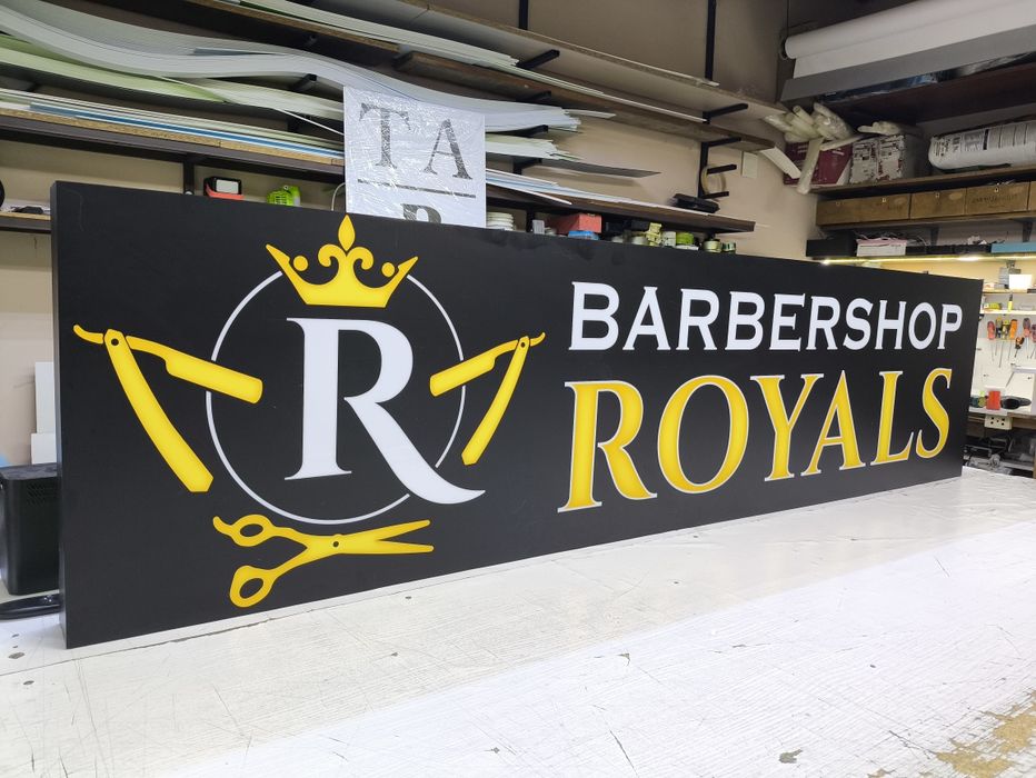 Вивіска 2х0.5м для Салон Краси, Перукарні, Barbershop, Банер, Лайтбокс