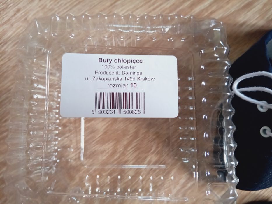 NOWY Komplet koszulobody, spodnie granatowe 56 + materiałowe buciki 10