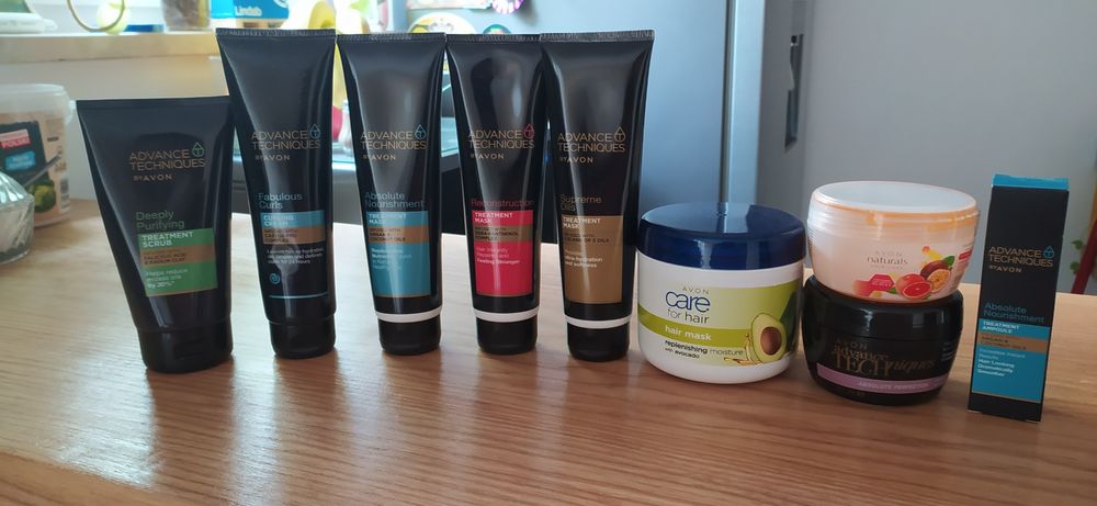 Avon szampon do włosów advance techniques odżywka maseczka peeling