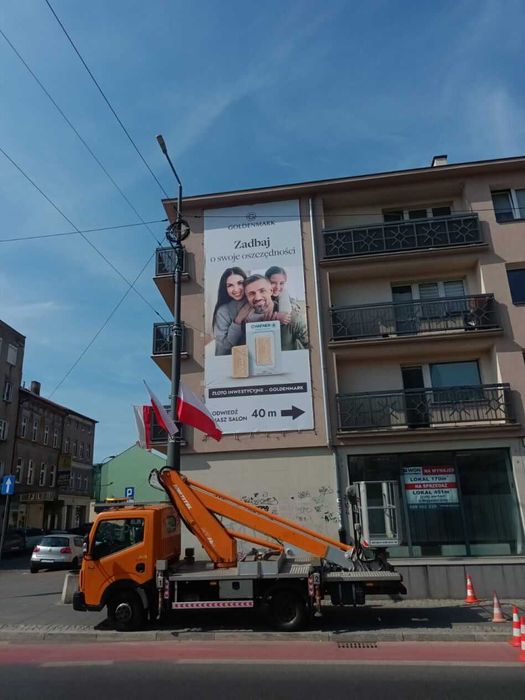 Podnośnik koszowy 27m, Wycinka drzew, Mycie dachów i inne